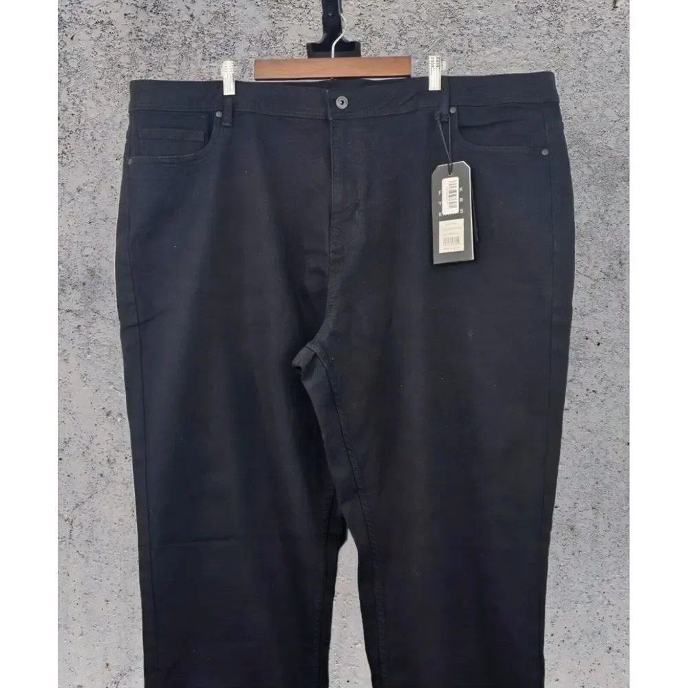 NWT The Perfect Jean NYC Size 48 Athletic Fit Bandit Black Stretch‎ 34